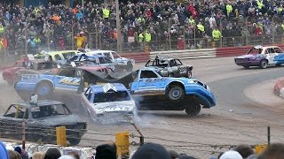 Banger Racing Arena Essex Firecracker XXV Plus Reliant Robin Bangers 6112016 [upl. by Paske]