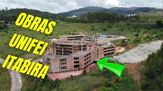 UNIFEI Itabira de cima vimos obras dos prédios ao lado da lagoa [upl. by Enidlarej943]