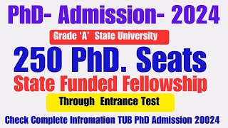 ▶️ ✅ State Funded Fellowship 🔴🔴PhD Admission Notification 2024universitynews westbengalnews [upl. by Cleodell]