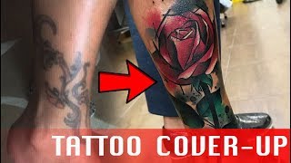 Coveringup an old tattoo  Time lapse [upl. by Urbain]