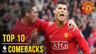 Manchester Uniteds Top 10 Premier League Comebacks  Manchester United [upl. by Eelibuj]