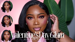 Valentines Day Makeup Glam Pink Lovers 💕  Tamara Renaye [upl. by Odlabu771]