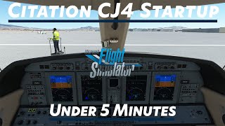 Easy Cessna Citation CJ4 Startup  MSFS [upl. by Pfister]