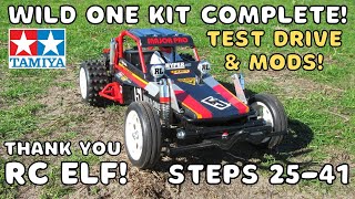 Tamiya Wild One Kit Complete Test Drive Mods and Tips Classic 80s RC Buggy Thank You RCELF [upl. by Zamir]