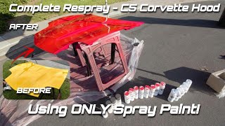 Using ONLY Spray Paint to Respray My C5 Corvettes Hood [upl. by Melan]