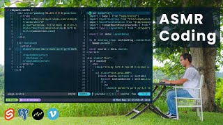 ASMR  Coding a video courses platform in nature  No Talking [upl. by Ahselat]