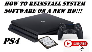 How to Reinstall System Software on a New Hard Drive on the Playstation 4 [upl. by Novonod]