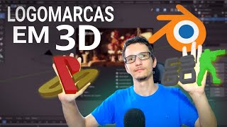 Como Converter Qualquer Logomarca em 3D no Blender [upl. by Brodsky]