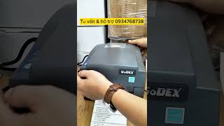 thiết lập khổ giấy máy in tem Godex G500  Set the stamp printer paper size [upl. by Adnouqal216]