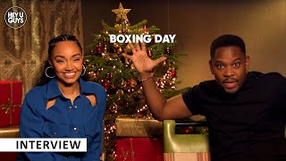 Boxing Day  LeighAnne Pinnock Little Mix amp Aml Ameen on the films music amp first film nerves [upl. by Ataliah]