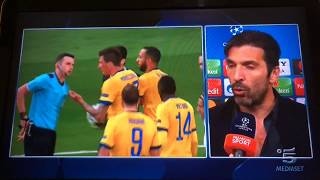 BUFFON INSULTA L’ARBITRO INTERVISTA COMPLETA [upl. by Petulah]