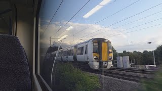 Leaving Peterborough on a Thameslink Class 700 10821 [upl. by Ahsatel]