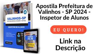 Apostila Prefeitura de Valinhos  SP 2024 [upl. by Shewchuk]