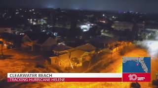 Video shows serious flooding  Clearwater Beach  Hurricane Helene [upl. by Tracay122]