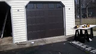 we installed hormann 2500 vinal back insulted garage door shaker style  6302719343 [upl. by Norvall]