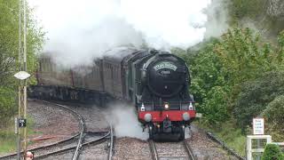 Flying Scotsman Steam Train Arriving Birnam And Dunkeld Highland Perthshire Scotland [upl. by Loise]