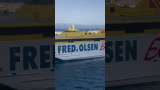 Fred Olsen docking backwards into Santa Cruz Tenerife travel canaryislands [upl. by Cornew948]