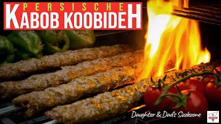 Kabob Koobideh  persische Fleischspieße vom Gas Grill Rezept von Daughter amp Dads Sizzlezone [upl. by Kirkwood]