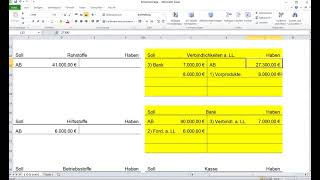 Buchen auf Bestandskonten GANZE Aufgabe OHNE EBK und SBK von Eröffnungsbilanz bis Schlussbilanz [upl. by Imaon]