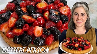 How To Make A Fruit Tart with Claire Saffitz  Dessert Person [upl. by Katya]