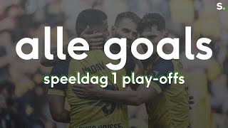 Alle doelpunten van speeldag 1 van de playoffs [upl. by Ybrek]