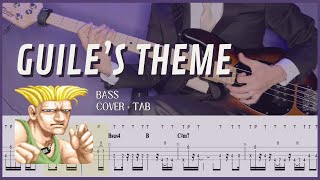 Guiles Theme  ガイルのテーマ  Super Street Fighter II Bass Cover with Tab [upl. by Anale882]