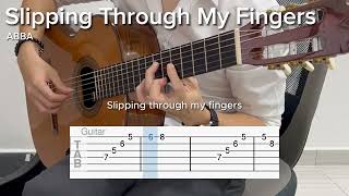 Slipping Through My Fingers by ABBA EASY Guitar Tab [upl. by Thisbee]