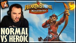 NORMAL VS HEROIC IN MERCENARIES  Hearthstone Mercenaries [upl. by Tihor]