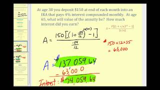 Determining The Value of an Annuity [upl. by Idnarb970]