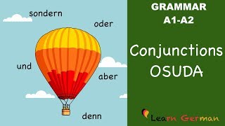 Learn German  German Grammar  Konjunktionen  oder sondern und denn aber  A1  A2 [upl. by Nnyllatsyrc]