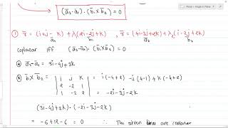 Lect 11 Coplanarity of two Lines  Formula for coplanar lines  With Example Line amp Plane [upl. by Elegna904]