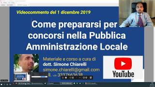 Come prepararsi per i concorsi nella Pubblica Amministrazione Locale 1122019 [upl. by Auop650]