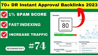 70 DR Instant Approval Dofollow Backlinks Site  High Authority Dofollow Backlink Seosmartkey [upl. by Annahvas]