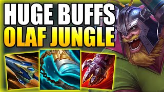 RIOT JUST GAVE OLAF JUNGLE HUGE BUFFS amp NOW HE EASILY SOLO CARRIES Gameplay Guide League of Legends [upl. by Naida]