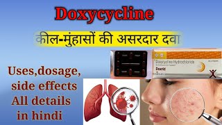 Doxycycline hydrochloride 100 mg tablet uses side effects and dosage कील मुंहासों की असरदार दवा [upl. by Nnaacissej]