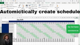 Automatically create shift schedule in Excel [upl. by Nylsej]