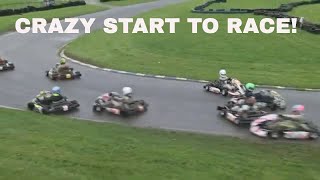 CRAZY START TO KART RACE Followed by incredible race Jnr Max Heat 2 Rd 10 Indikart  Champ 2023 [upl. by Idnerb]