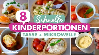 8 leckere Rezepte aus der Mikrowelle 😃💡  Perfekte Kinderportionen in Sekunden  mamiblock [upl. by Stubstad]