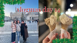 ROME VLOG 🇮🇹  VATICAN CITY TOUR amp EATING AUTHENTIC GELATO  VLOGMAS DAY 14 [upl. by Clerc]