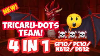 summoners war new 4 in 1 tricarudots team NB12  DB12  PC10 SF10 [upl. by Aleirbag]