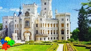 Как собирать пазлы 1000 деталей за 3 минуты Замок Castorland Puzzle из 1000 элементов [upl. by Halonna169]