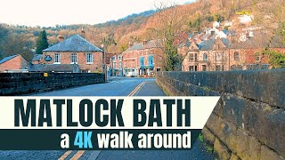 Matlock Bath Village Walk  English Countryside  4K [upl. by Aidnic]