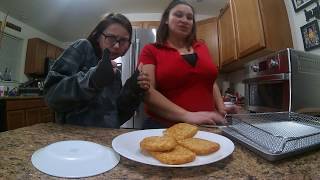 AIR FRYER TOASTER OVEN COOKING HASH BROWNS No Oil No Splatter No Mess [upl. by Esinereb]