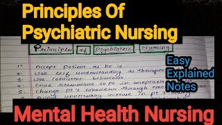 Notes Of Principles Of Psychiatric Nursing in Hindi Mental Health Nursing [upl. by Kristofer561]