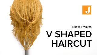 Medium Length V Shape Hair Cut Tutorial [upl. by Agbogla982]