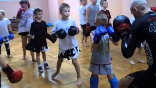 kick boxing Alkon Szczecingrupa dzieci 712 lat listopad 2014r [upl. by Kakalina814]