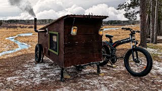 COLD NIGHT IN A BIKE CAMPER by the Mississippi River [upl. by Chapman]