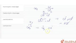 Chlorination of methane in the presence of ultraviolet light involves [upl. by Annekam]