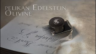 Inchiostro Pelikan Edelstein Olivine  ink test amp review [upl. by Enneire]