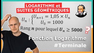 lnx et SUITES GÉOMÉTRIQUES  Exercice Corrigé  Terminale [upl. by Adyl915]